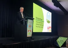 MC Richard Byllaardt, Chair of Citrus Australia, introducing a guest speaker.